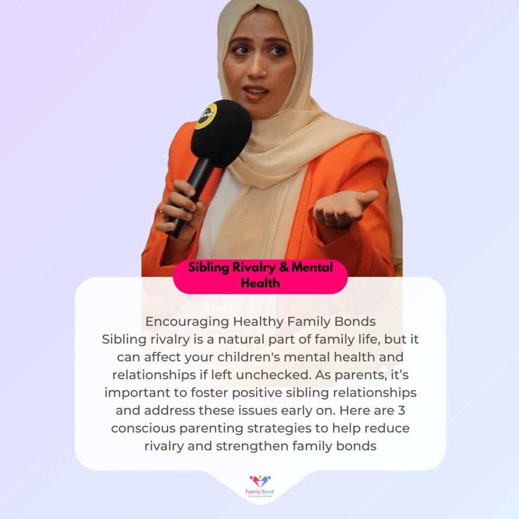 Aaliya masoodi speaking on Sibling Rivalry & Mental Health: Encouraging Healthy Family Bonds