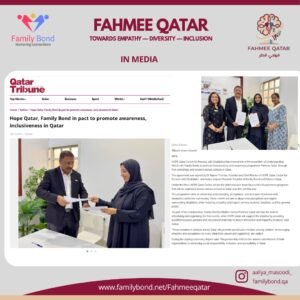 Hope Qatar, Family Bond in pact to promote awareness, inclusiveness in Qatar