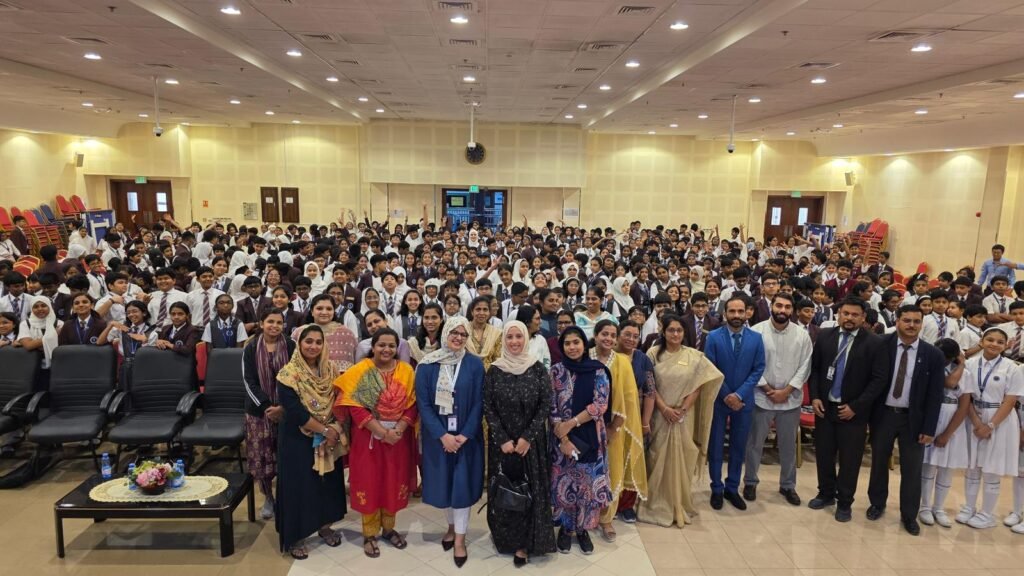 Teachers, students and others during an awareness session.
